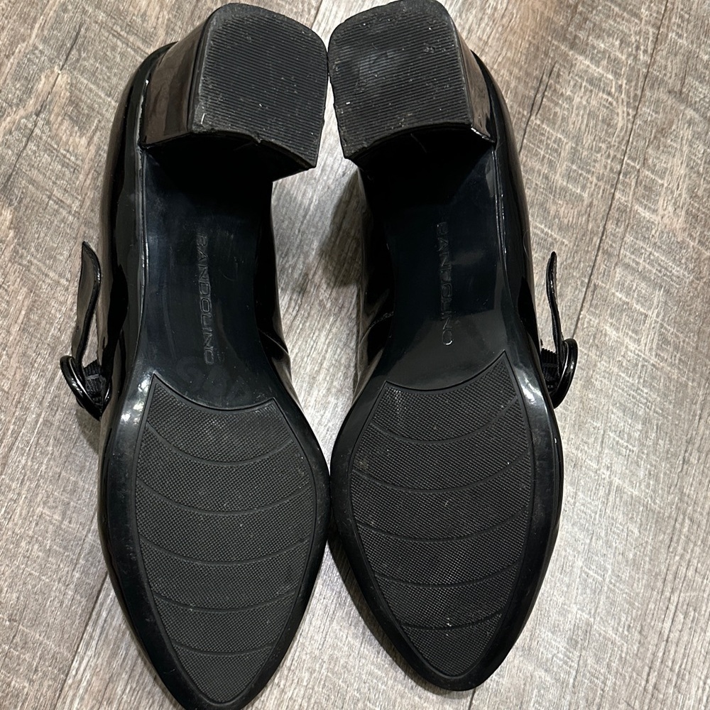 Bandolino Black Patent faux leather heeled Mary Jane Shoes size 7.5 - Picture 10 of 10